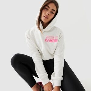 P.E Nation IMMERSIVE‎ HOODIE in Heather Gray Women's Large Activewear